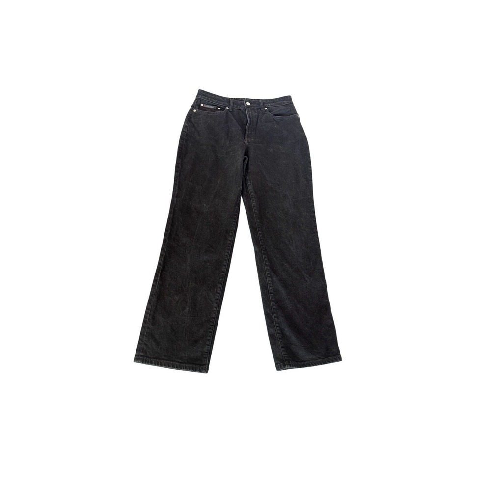 Calvin Klein Jeans Womens Black High Rise Straight Leg Denim Pants Trousers‎ 30